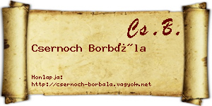 Csernoch Borbála névjegykártya