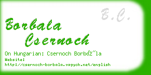 borbala csernoch business card